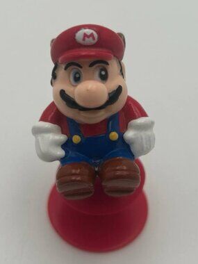 Vintage 1989 Super Mario Bros Spring Pop Up Suction Toy Nintendo